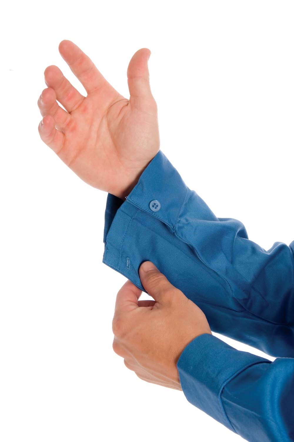 Cotton Drill Work Shirt With Gusset Sleeve - Long Sleeve