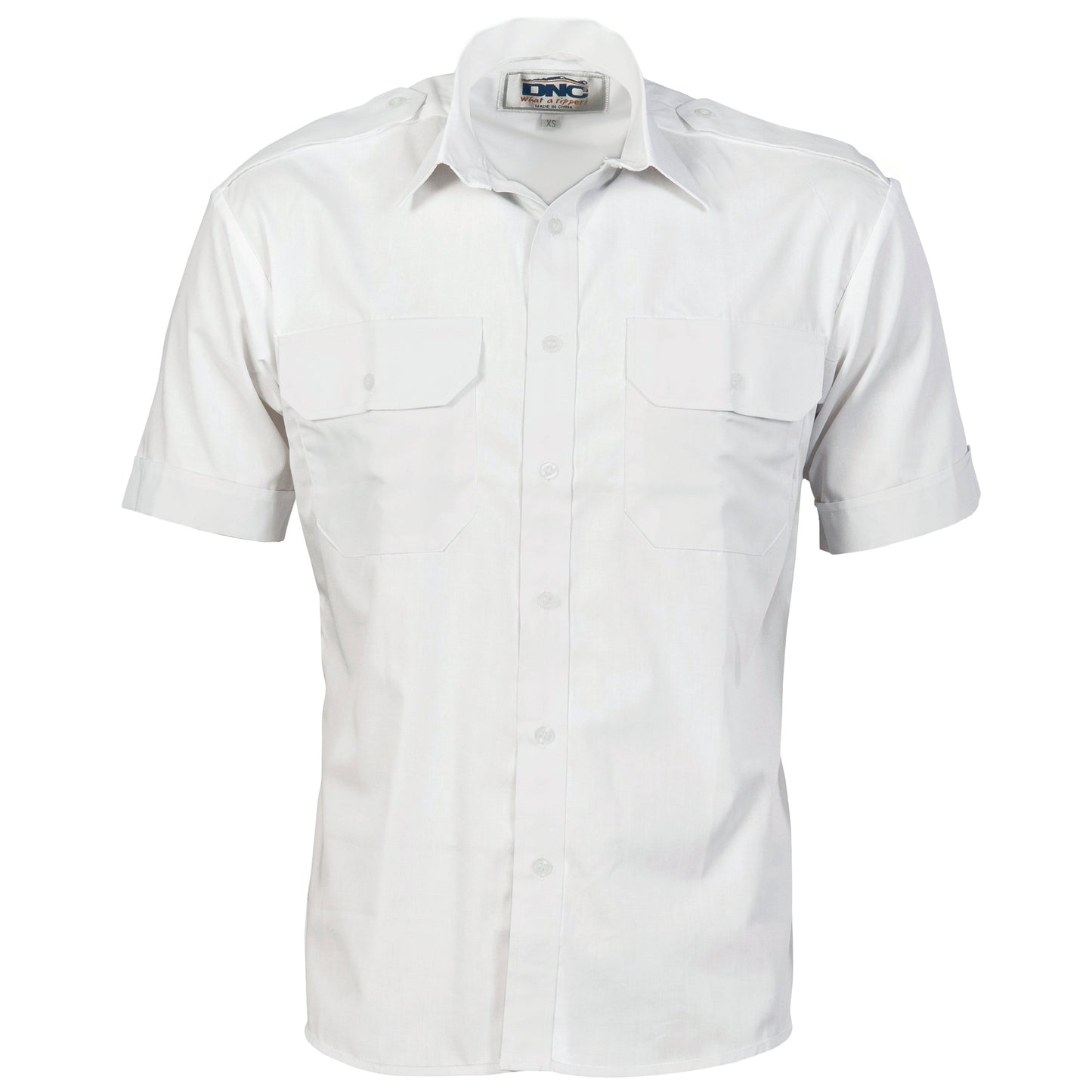 Epaulette Polyester/Cotton Work Shirt - Short Sleeve