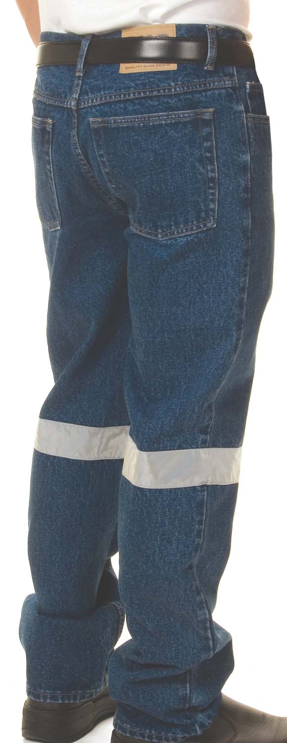 Taped Denim Stretch Jeans