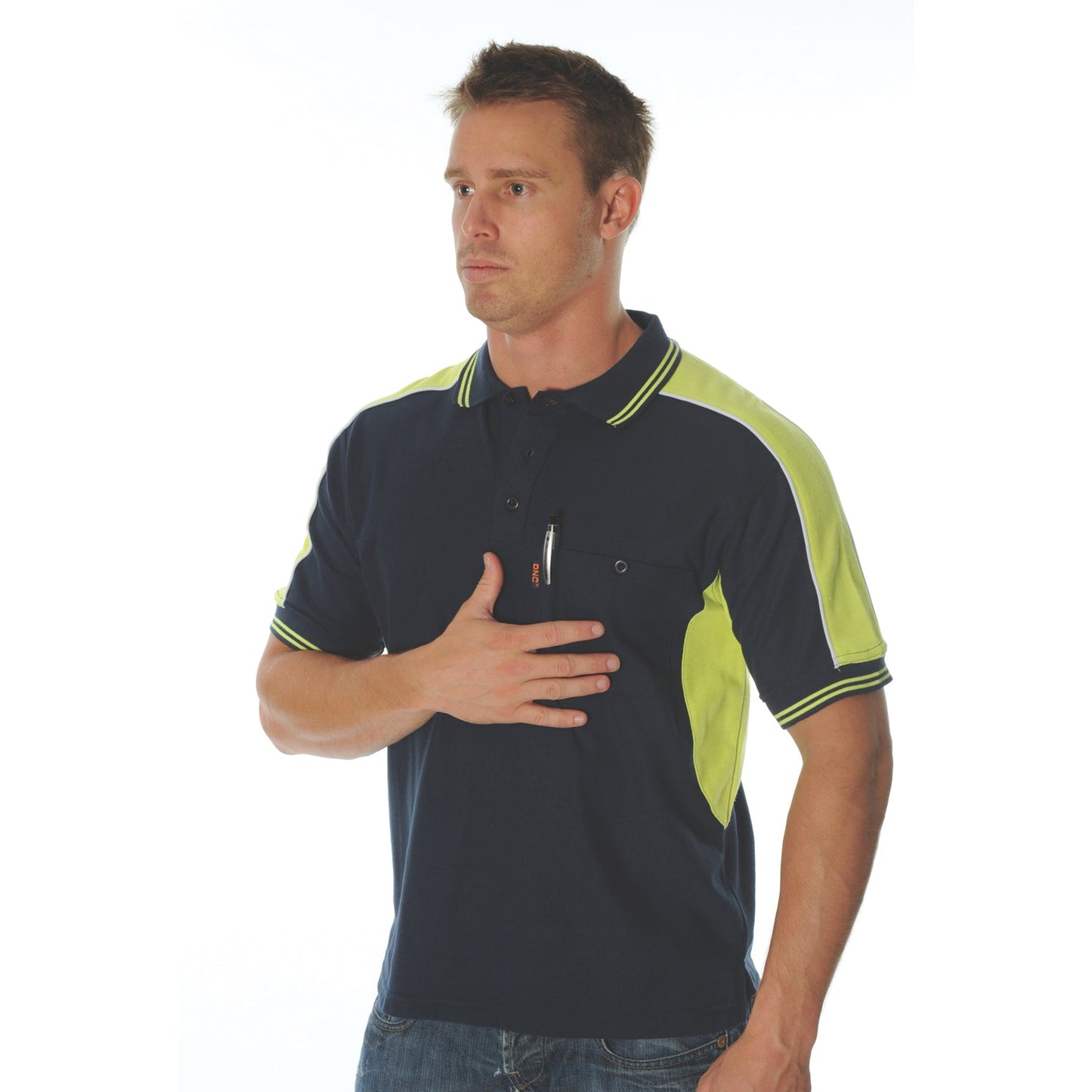 Polyester Cotton Panel Polo Shirt - Short Sleeve