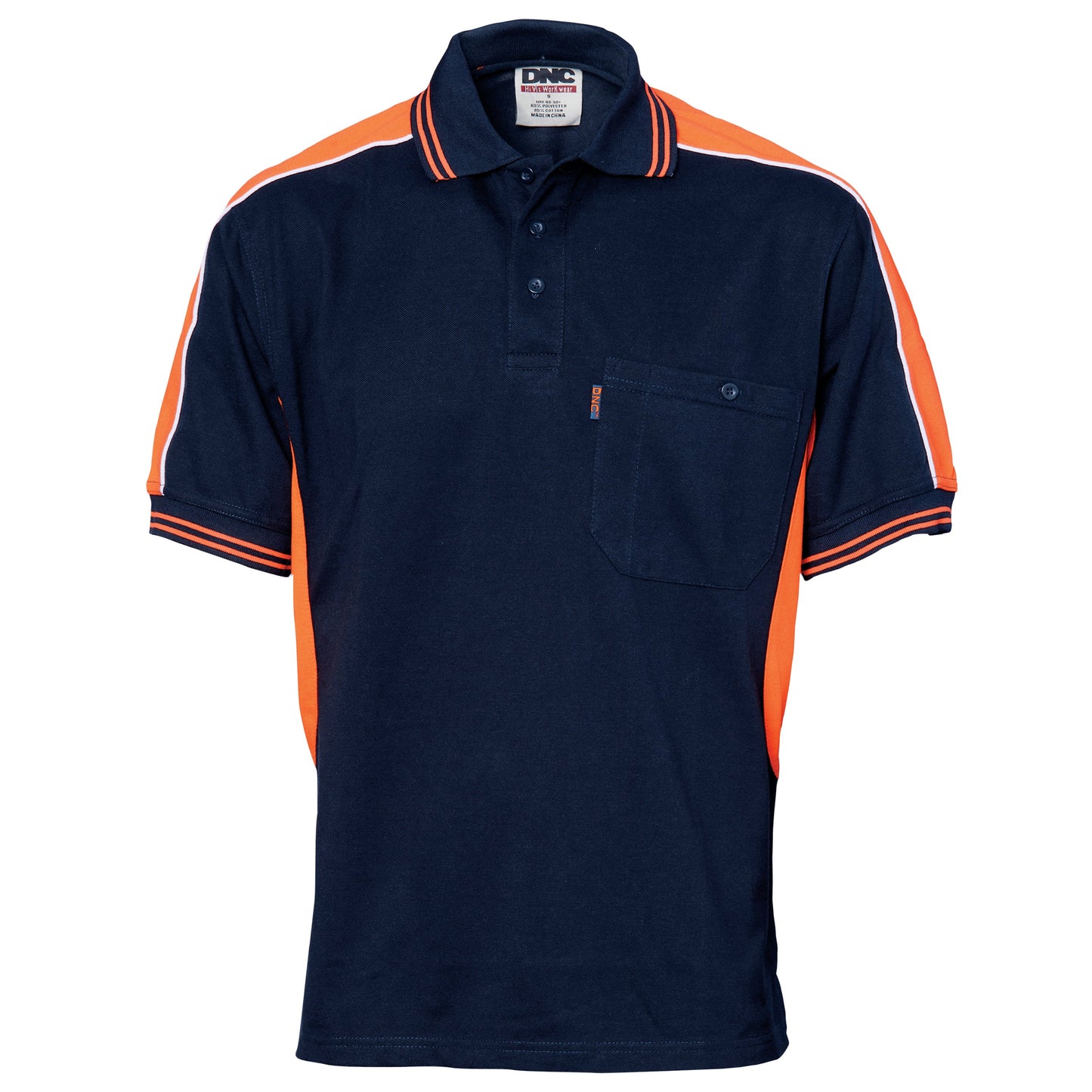Polyester Cotton Panel Polo Shirt - Short Sleeve