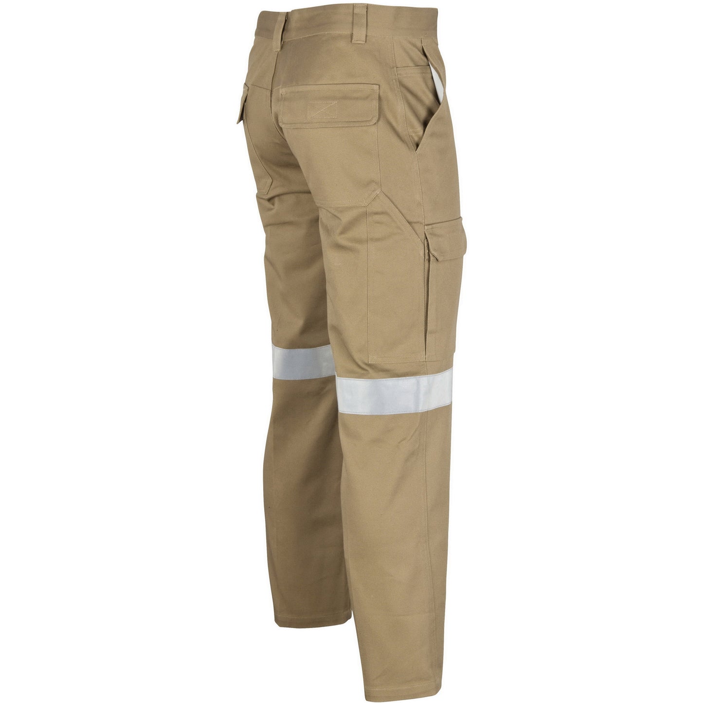 Cotton Drill Cargo Pants With 3M R/Tape