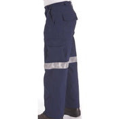 Cotton Drill Cargo Pants With 3M R/Tape